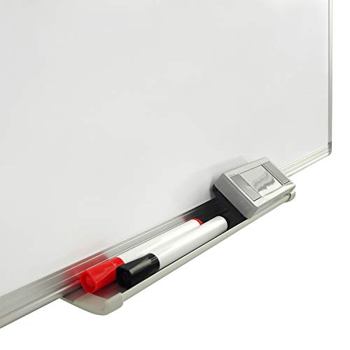 V VAB-PRO 24x36 inch Magnetic Dry Erase White Board w/ Pen Tray, Accessories & Installation Kit; Wall Mount, Aluminum Frame. for Office, Home and School- WYP1272436