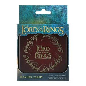 paladone the lord of the rings playing cards standard deck with embossed tin