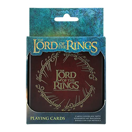 Paladone The Lord of The Rings Playing Cards Standard Deck with Embossed Tin