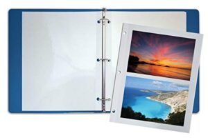 better office products 100 count photo mounting sheets, 11 x 9 inches, double-sided, 3-hole punched, refill photo album sheets, replacement photo album sheets, box of 100