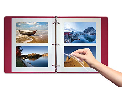 Better Office Products 100 Count Photo Mounting Sheets, 11 x 9 Inches, Double-Sided, 3-Hole Punched, Refill Photo Album Sheets, Replacement Photo Album Sheets, Box of 100