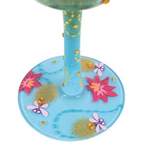 Enesco Designs by Lolita Firefly Hand-Painted Artisan Wine Glass, 1 Count (Pack of 1), Multicolor