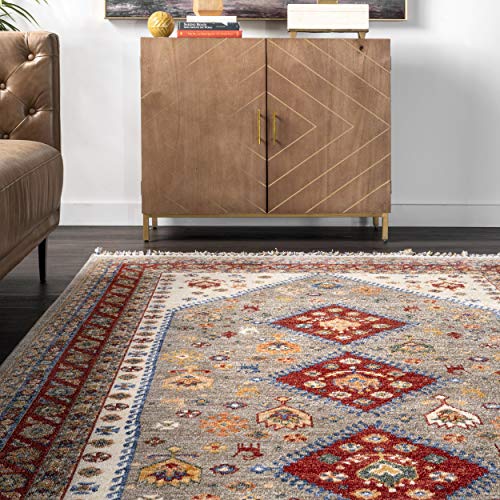 nuLOOM Romee Medallion Tasseled Area Rug, 3' x 5', Beige