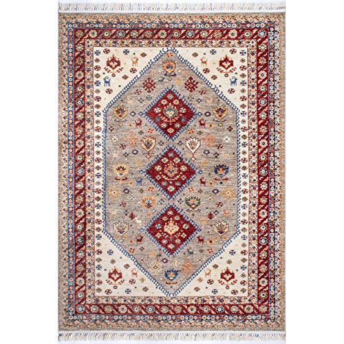 nuLOOM Romee Medallion Tasseled Area Rug, 3' x 5', Beige