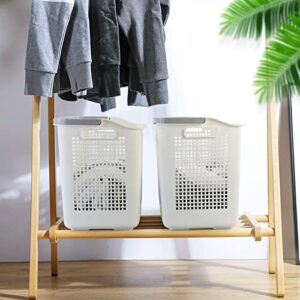 Neadas 42 L Plastic Laundry Hamper with Handle, Large Plastic Storage Basket, 4 Pack