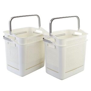 Neadas 42 L Plastic Laundry Hamper with Handle, Large Plastic Storage Basket, 4 Pack