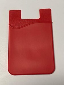 silicone smart phone wallet id holder (red)