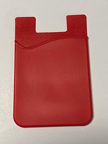 Silicone Smart Phone Wallet ID Holder (Red)