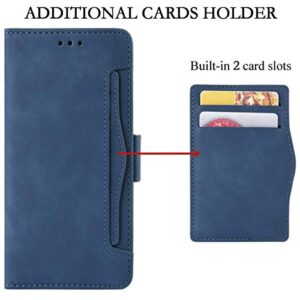 HualuBro OnePlus 8 Pro Case, Magnetic Full Body Protection Shockproof Flip Leather Wallet Case Cover with Card Slot Holder for OnePlus 8 Pro Phone Case (Blue)