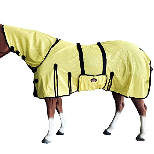 HILASON 72 Inches Horse Fly Sheet Ultra Violet Rays Protect Mesh Bug Mosquito Summer Spring | Fly Sheet | Horse Turnout Sheet | Fly Sheet for Horses | Bug and Mosquito Protection | Fly Sheet for Horse