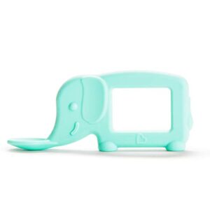 munchkin® the baby toon™ silicone teether spoon, elephant, mint (as seen on shark tank)