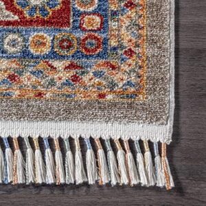 nuLOOM Romee Medallion Tasseled Runner Rug, 2' x 6', Beige