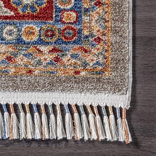 nuLOOM Romee Medallion Tasseled Runner Rug, 2' x 6', Beige