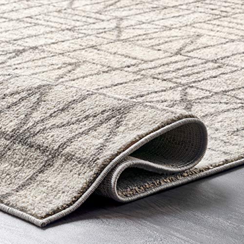 nuLOOM Clea Modern Tiles Runner Rug, 2' x 6', Grey