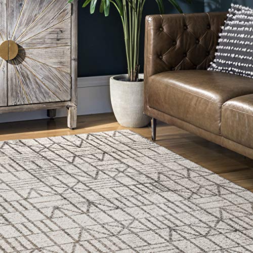 nuLOOM Clea Modern Tiles Runner Rug, 2' x 6', Grey