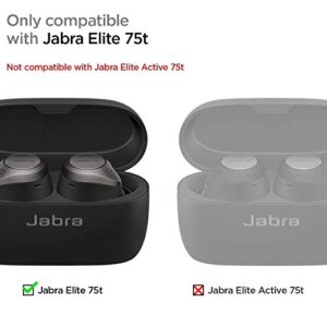 Spigen Rugged Armor Designed for Jabra Elite 75t Case - Matte Black