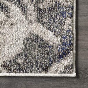 nuLOOM Colette Distressed Abstract Trellis Area Rug, 6' 7" x 9', Grey