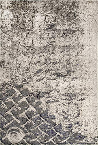 nuLOOM Colette Distressed Abstract Trellis Area Rug, 6' 7" x 9', Grey