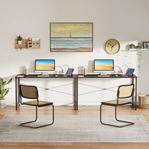 Flrrtenv 39 Inch Computer Desk, Home Office Desk, Small Writing Desk, Wood PC Desk, Modern Simple Study Desk, Black