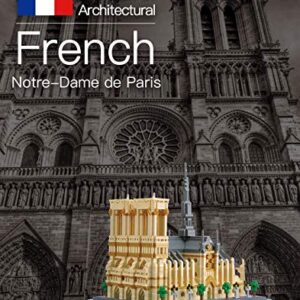 NeoLeo Micro Block Architecture Model Notre Dame de Paris French, Challenge for Adults Children, Cathedral Architecture Church Building Model Kits, 4018 Pieces