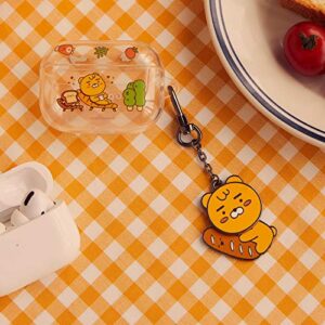 KAKAO FRIENDS Official- YumYum Friends Moving Keyring, Compatible with AirPods Silicone Case (Little Ryan)