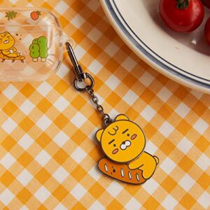 KAKAO FRIENDS Official- YumYum Friends Moving Keyring, Compatible with AirPods Silicone Case (Little Ryan)