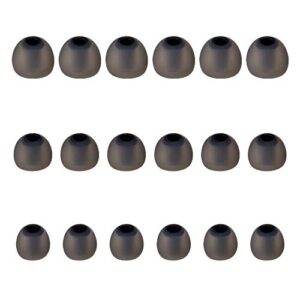earbud tips soft silicone earbuds replacement tips fit for in-ear headphones(inner hole from 3.8mm -4.2mm earphones) 9 pairs s/m/l,black