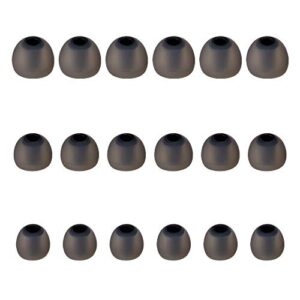 Earbud Tips Soft Silicone Earbuds Replacement Tips Fit for in-Ear Headphones(Inner Hole from 3.8mm -4.2mm Earphones) 9 Pairs S/M/L,Black