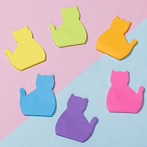 180 Sheets Cat Sticky Notes Set, Cat Lover Gifts for Women, Cute Cat Office Supplies, Office Desk Accessories for Work School Office