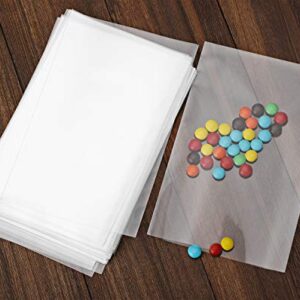 50 pcs Clear 9" x 12" Flat Cello Cellophane Bags Poly Treat Bags 2.8 mils for Gift Wrapping, Bakery, Cookie, Candies, Toast, Dessert, Party Favors Packaging with Color Twist Ties!