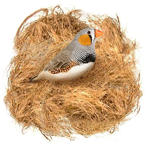 Meric Coconut Fiber for Birds, Parakeet Nesting Material for Comfortable Bedding in Nesting Box, Great for Nest Building and Hideouts, 1.5 oz