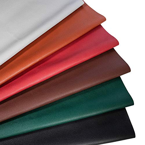 TORRAMI Soft Synthetic PU Fabric Material Faux Leather Sheets 1 Yards 54" x 36", 0.95mm Thick for Upholstery, DIY Crafts, Pebbled Pattern Black