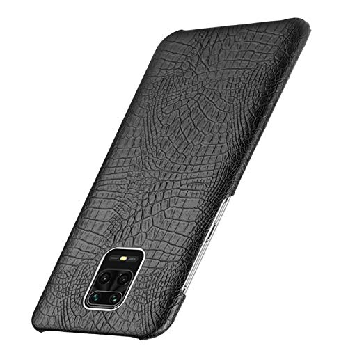 HualuBro Xiaomi Redmi Note 9S Case, Redmi Note 9 Pro Case, Premium PU Leather Ultra Slim Shockproof Back Bumper Protective Case Cover for Redmi Note 9S Phone Case (Cro Black)