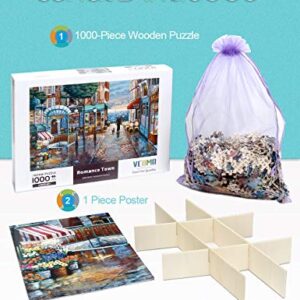 Jigsaw Puzzle 1000 Pieces for Adults, Water Resist Wooden Puzzle, VCOMO Thickened Puzzle, Floor Puzzles, 29.5”x19.7”