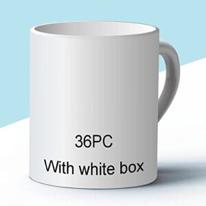 MYSUB Sublimation Mugs, Cups 11oz Sublimation Ceramic Blank Coffee Mugs,White Cups, Sulimation Blanks, Blank White Mugs-36 pack bulk bundle (36pc White)