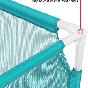 KITLIFE Pool Storage Bin, Pool Toy Storage Cart, Durable UV Resistant Fabric Resists Fading and Cracking, Medium Size 36 x 36 x 24, Bonus Mesh Bag Included Teal