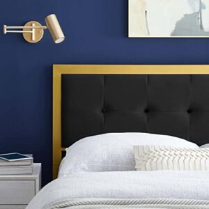 Modway Teagan Tufted Performance Velvet King Headboard in Gold Black