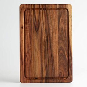 jalz jalz wooden cutting board for kitchen acacia wood chopping board for meat, vegetables, fruit & cheese, 15x10 inches