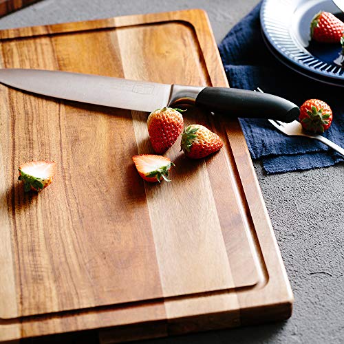 jalz jalz Wooden Cutting Board for Kitchen Acacia Wood Chopping Board for Meat, Vegetables, Fruit & Cheese, 15x10 Inches