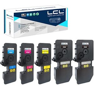 LCL Compatible Toner Cartridge Replacement for Kyocera TK5242 TK-5242 TK-5242K TK-5242C TK-5242M TK-5242Y 1T02R70US0 1T02R7CUS0 1T02R7BUS0 1T02R7AUS0 (5-Pack 2Black Cyan Magenta Yellow)