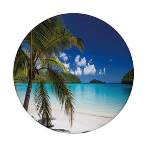 Tropical Beach Palm Tree Ocean Getaway Vacation PopSockets Swappable PopGrip