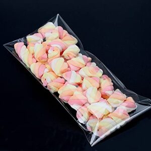 200 pcs Clear 4" x 9" (W:10xL:23CM) Self Seal Cello Cellophane Bags Resealable Poly Bags 2.8 mils for Cookie, Candy, Gift Bakery, Prints, Photos, Cards & Envelopes, Party Decorative