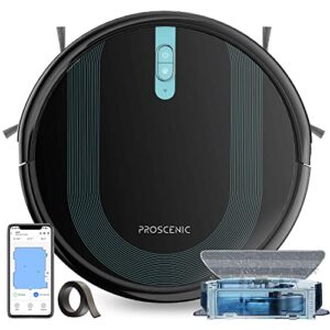 proscenic 850t robot vacuum cleaner, wi-fi connected robot vacuum and mop, works with alexa & google home, 3-in-1 robotic vacuum with 3000pa strong suction on carpets and hard floors, boundary strip