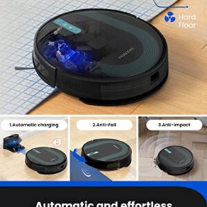 Proscenic 850T Robot Vacuum Cleaner, Wi-Fi Connected Robot Vacuum and Mop, Works with Alexa & Google Home, 3-in-1 Robotic Vacuum with 3000Pa Strong Suction on Carpets and Hard Floors, Boundary Strip