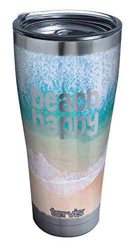 Tervis Triple Walled 30A Beach Happy Insulated Tumbler Cup Keeps Drinks Cold & Hot, 30oz - Stainless Steel, Scene