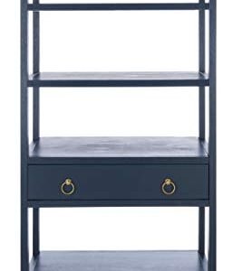 Safavieh Home Collection Johni Navy and Gold 5-Shelf Storage Etagere