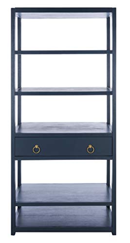 Safavieh Home Collection Johni Navy and Gold 5-Shelf Storage Etagere