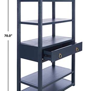 Safavieh Home Collection Johni Navy and Gold 5-Shelf Storage Etagere