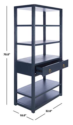 Safavieh Home Collection Johni Navy and Gold 5-Shelf Storage Etagere