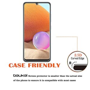 beukei (3 Pack) Compatible for Samsung Galaxy A32 4G / Galaxy A22 4G / Galaxy A31 Screen Protector Tempered Glass, (Not Fit for Galaxy A32 5G) 9H Hardness, (6.4 inch) Anti Scratch, Bubble Free